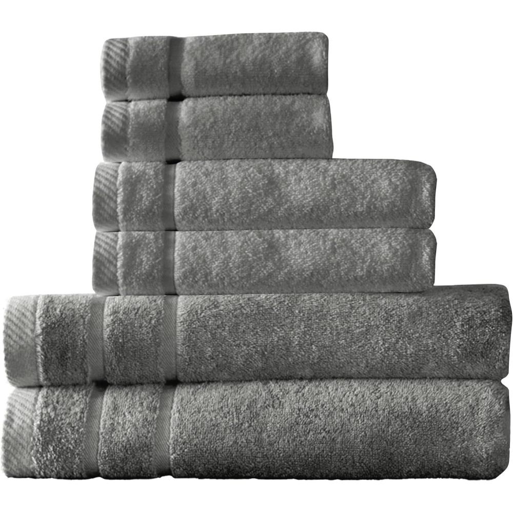 imageArm ampamp Hammer Super Soft Bath Towel Set 6 Piece KhakiGrey