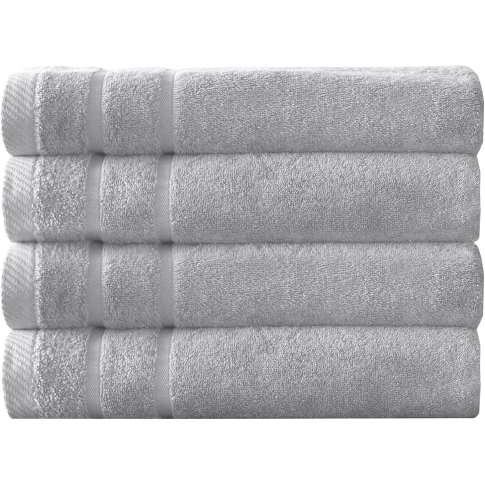 imageArm ampamp Hammer Super Soft Bath Towels 4 Piece Dark BlueLight Grey