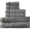 Arm & Hammer Super Soft Bath Towel Set, 6 Piece, Khaki(Grey)