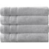 Arm & Hammer Super Soft Bath Towels, 4 Piece, Dark Blue(Light Grey)