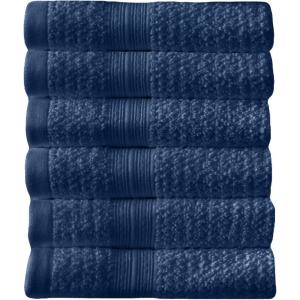 Arm & Hammer Quick Dry Washcloth Set, 6 Piece, Light Blue(Dark Blue)