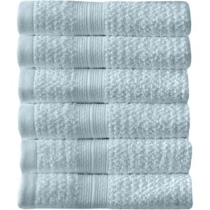 Arm & Hammer Quick Dry Washcloth Set, 6 Piece, Light Blue(Light Blue)