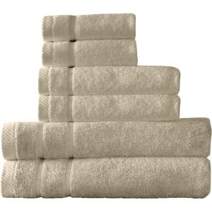 Arm & Hammer Super Soft Bath Towel Set, 6 Piece, Khaki(Khaki)