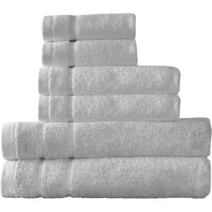 Arm & Hammer Super Soft Bath Towel Set, 6 Piece, Khaki(Light Grey)