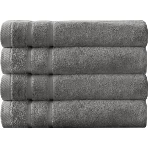 Arm & Hammer Super Soft Bath Towels, 4 Piece, Dark Blue(Grey)