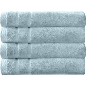 Arm & Hammer Super Soft Bath Towels, 4 Piece, Dark Blue(Light Blue)