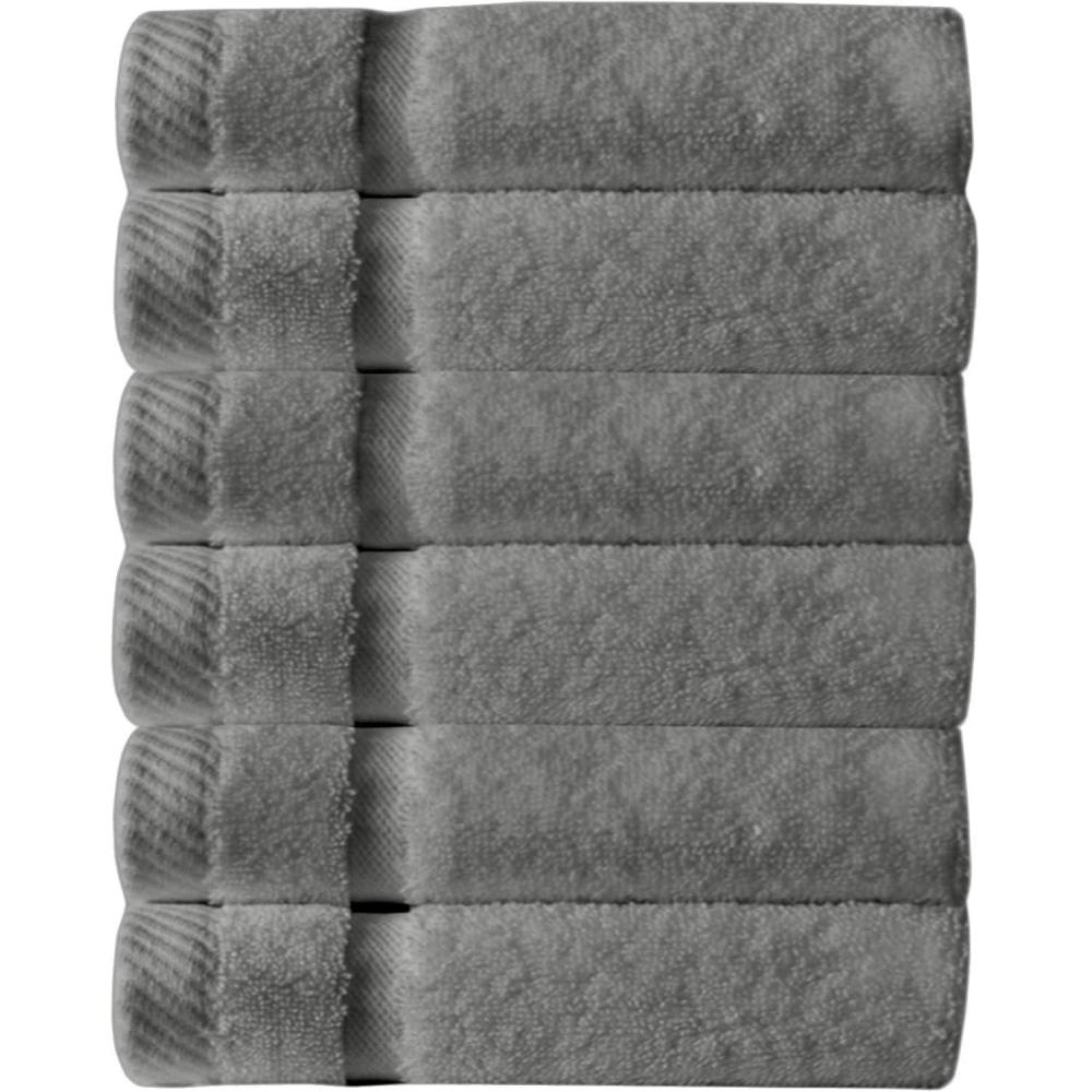 imageArm ampamp Hammer Super Soft Washcloths 6 Piece Dark BlueGrey