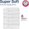 Arm & Hammer Super Soft Washcloths, 6 Piece, Dark Blue(Dark Blue)