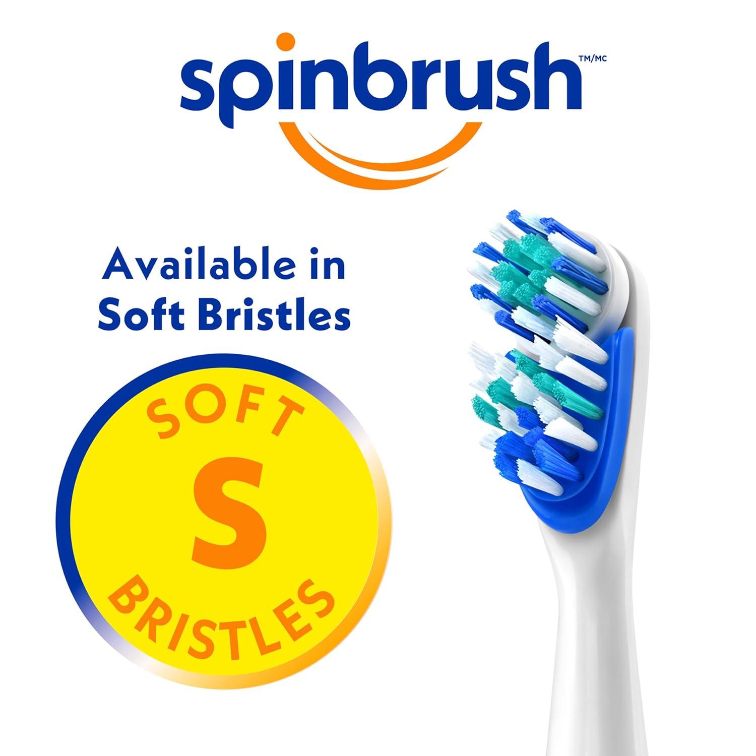 imageSpinbrush Pro Clean Replacement Heads Medium Bristles For Battery Toothbrush 2Pack